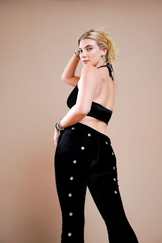 Horizontal Velvet pants